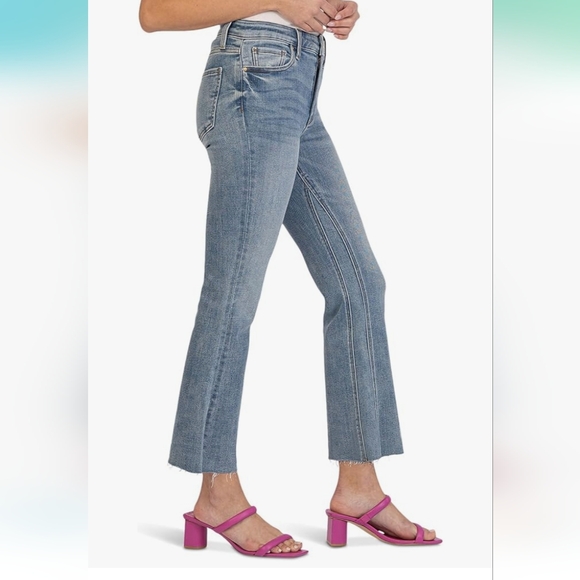 KUT FROM THE KLOTH Kelsey Fab Ab Flare Ankle Jeans Size 2 - Picture 2 of 2